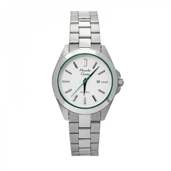 Alexandre Christie AC 8644 Silver White Green Lady LDBSSSLGN